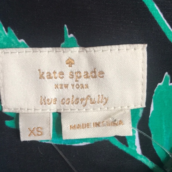 Kate Spade Jardin Poplin Peplum Hummingbird Top Size XS - Picture 12 of 14